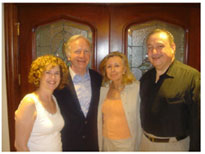 Joining Avram C. Freedberg at his home in CT are his wife, Rhoda (far left) and Senator Joe Lieberman with his wife Hadassah.