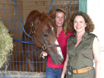 Rhoda Freedberg, and Trainer Linda Rice with Ahvee's Destiny, June 2008.