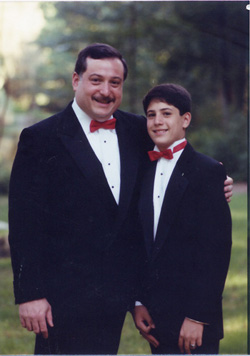 Avram and Jonathan at Jonathan's Bar Mitzvah -- September, 1989.