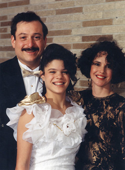 Avram, Rhoda, and Arielle at Arielle's Bat