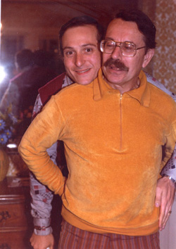 Avram and his father, George, in California, 1979.