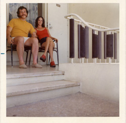 Avram and Rhoda on the porch of their room at the Sheraton Puerto