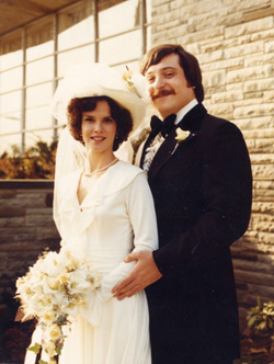 Avram and Rhoda at their wedding December 15, 1974.